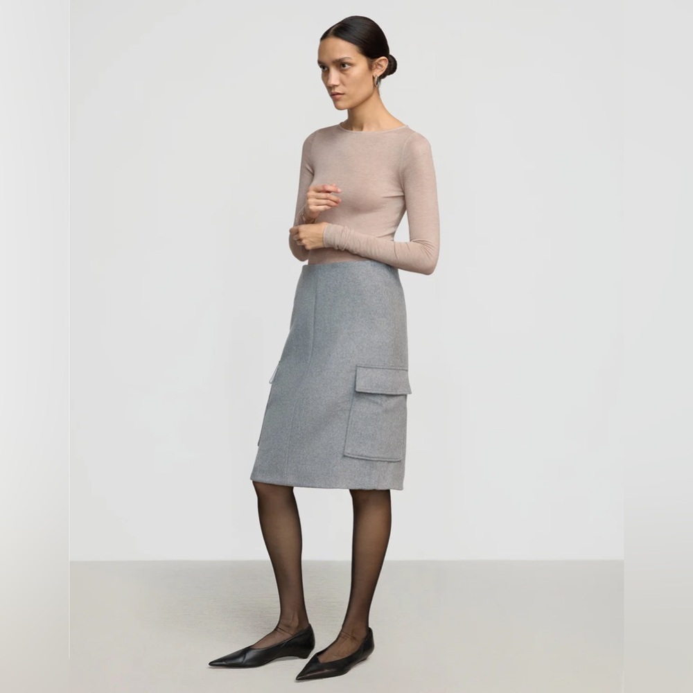 Modern Citizen Felicia Wool Utility Pencil Midi Skirt size Medium EUC - Picture 1 of 11